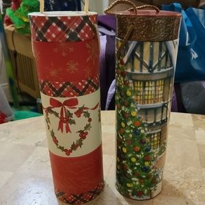 2 tubular wine gift boxes